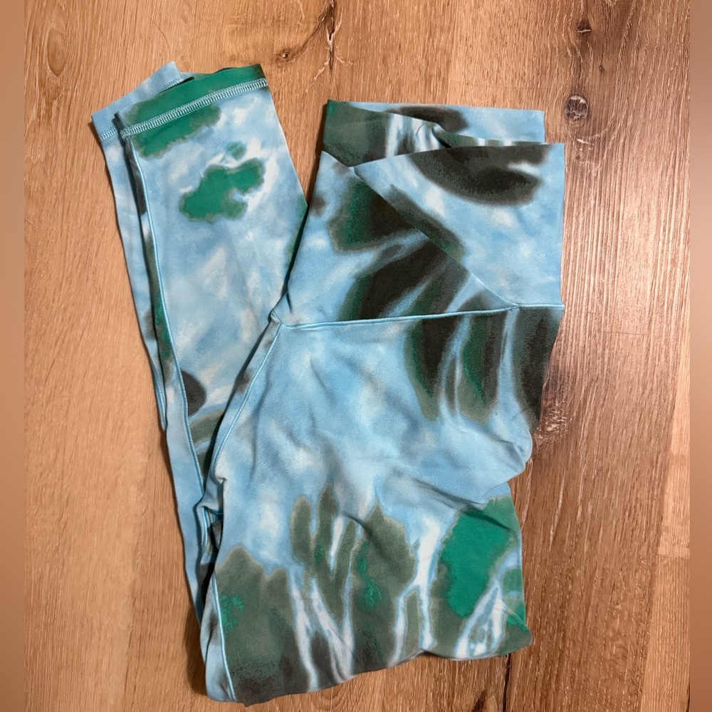Aerie offline Tie-Dye Blue and Green Leggings